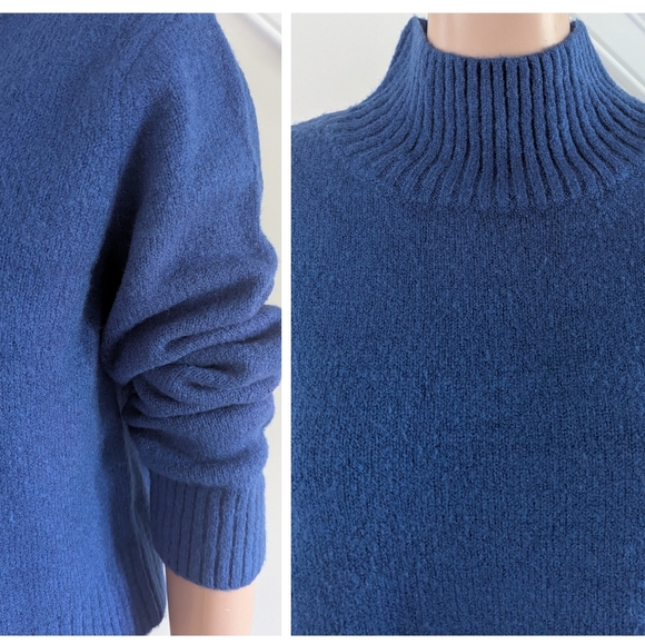 525 America sweater boucle soft Mockneck Blue Jeans pullover - Picture 5 of 9